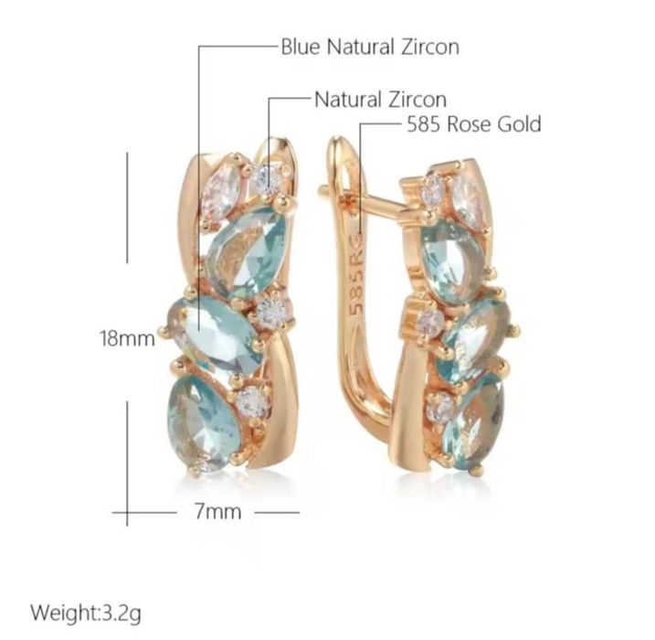 GP103, cercei placati aur 14k,noi/marcati,incuietoare sigura, zirconiu