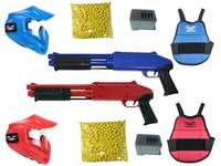 Set Paintball Copii +7: JT Splatmaster+500bile+ Masca+ Vesta BLUE\RED