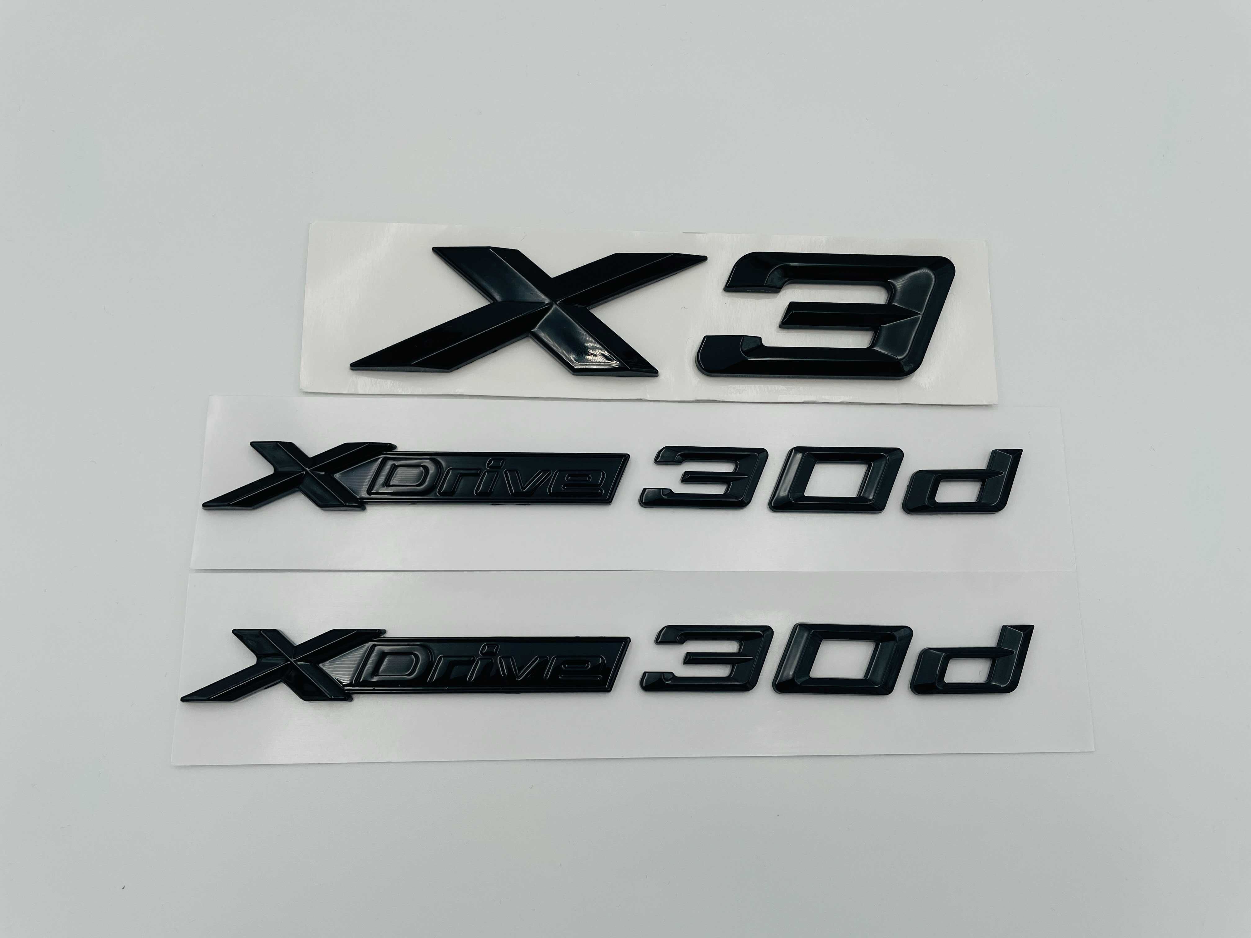 Set embleme compatibile BMW X3 x-drive 30d negru