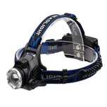 Lanterna cap IdeallStore®, Hiking Master, zoom, aluminiu, albastru