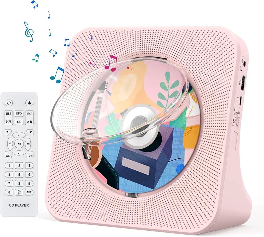 6в1 CD плеър + Bluetooth 5.0 HiFi високоговорител + FM радио + USB C