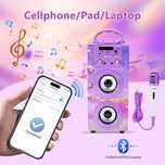 Boxa Bluetooth Karaoke copii portabil cu 2 microfoane, USB. Noua