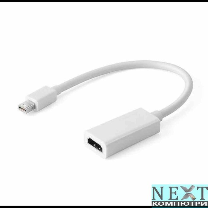 Преходник Mini DisplayPort (mini DP) към HDMI до 4К+ Гаранция
