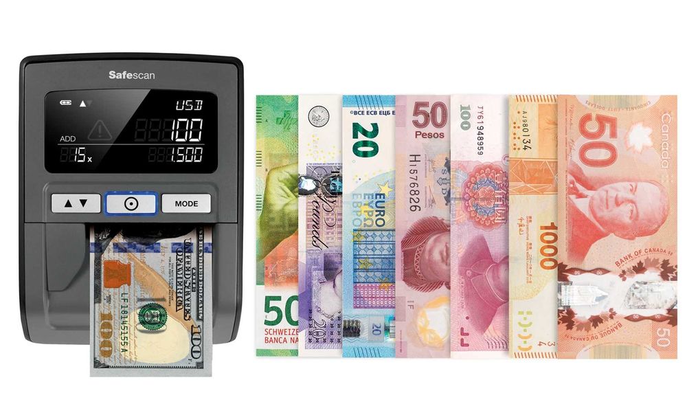 Нов Детектор за фалшиви EURO/USD/ЛВ банкноти/брояч Safescan 185-s
