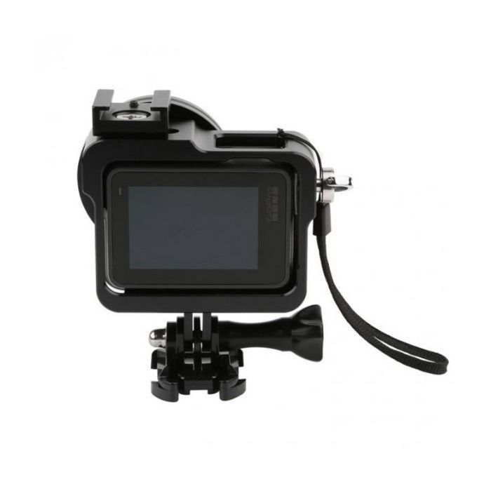 Рамка с UV филтър за GoPro HERO 5/6/7/new(2018), Алуминий, Черен