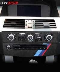 Стикер CD панел / Климатик: BMW E60 / 5 Серия Alcantara