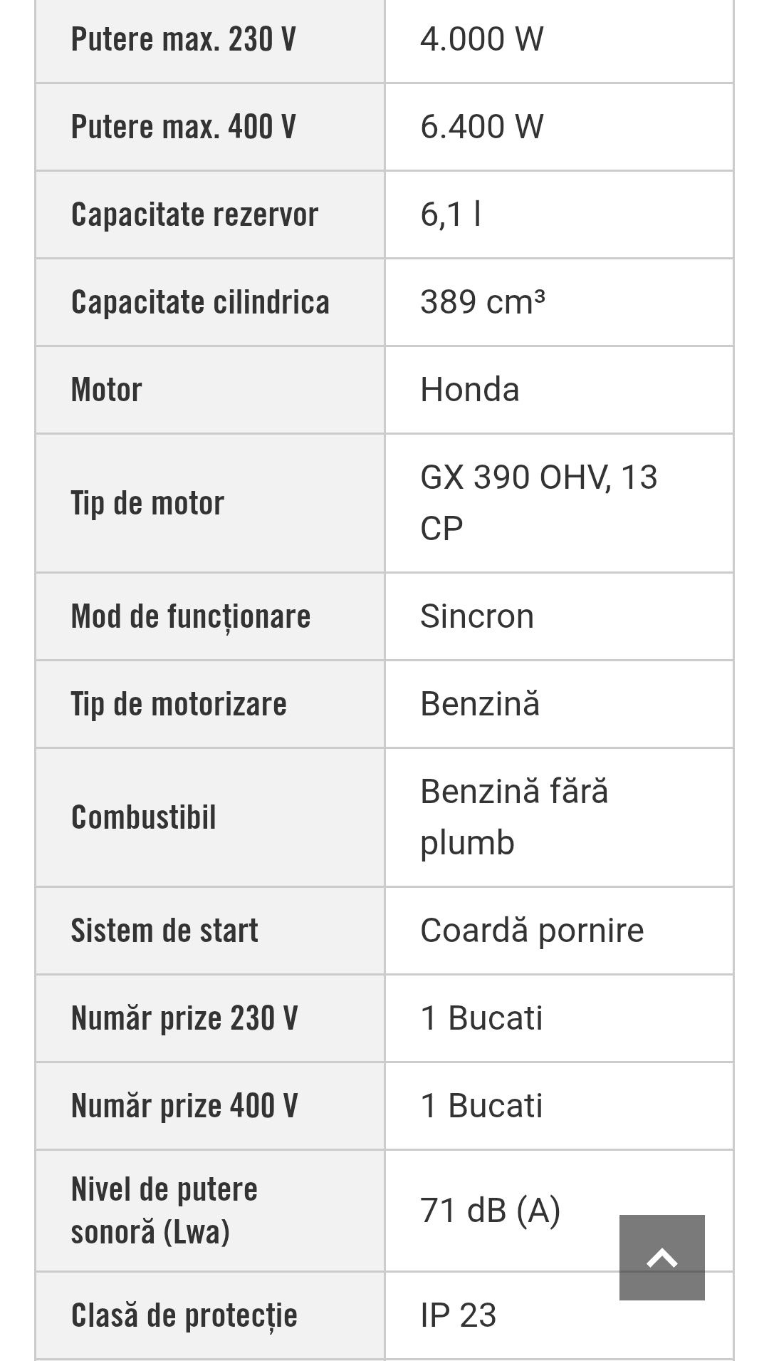 Generator honda gx 390