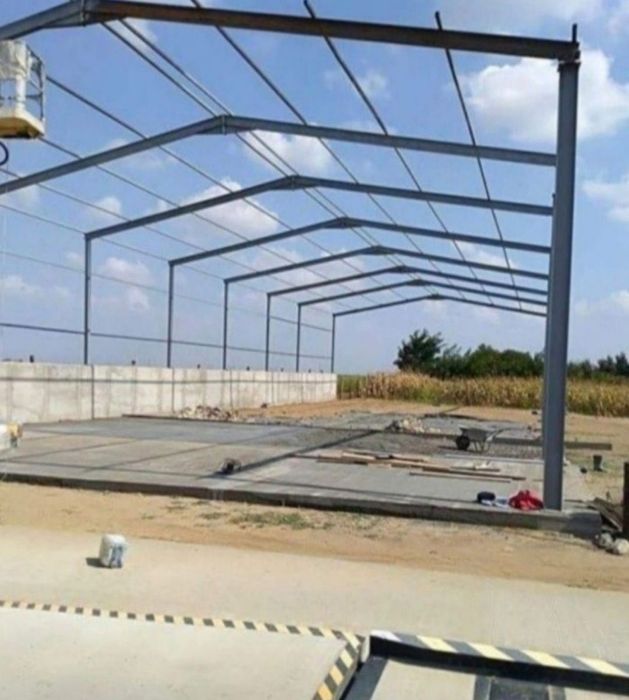 Vand hală metalică structură metalică 10/20/4  fără avans cu montaj
