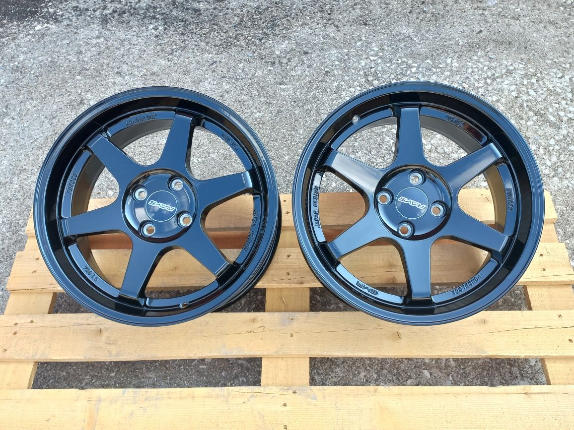 16 4x100 Rays T37 Volk Racing Opel Honda Suzuki Bmw e30 vw Golf Black