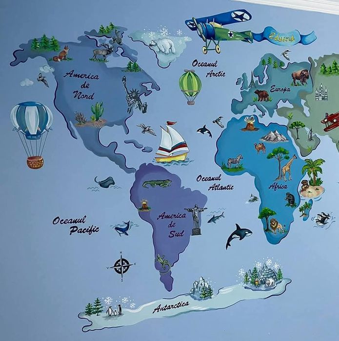 Pictură murală - decorare spații private, birouri,  spații comerciale