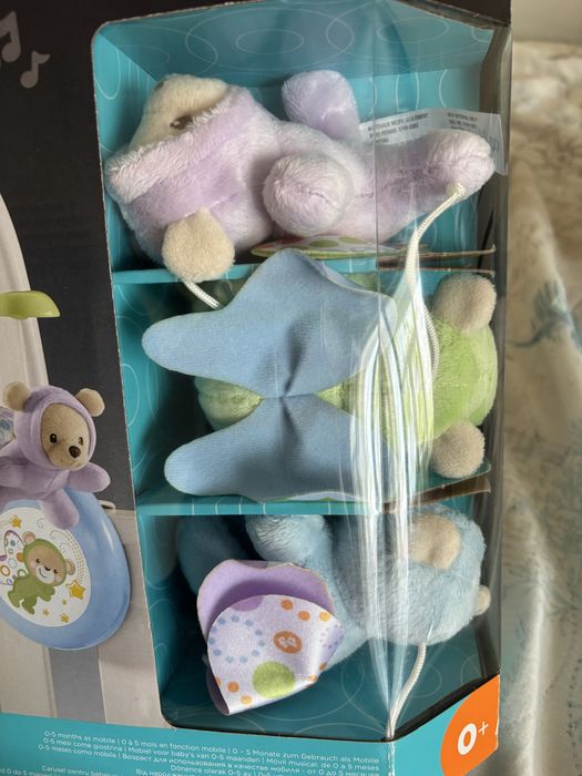Fisher Price Музикална въртележка за легло МЕЧЕТА-ПЕПЕРУДИ