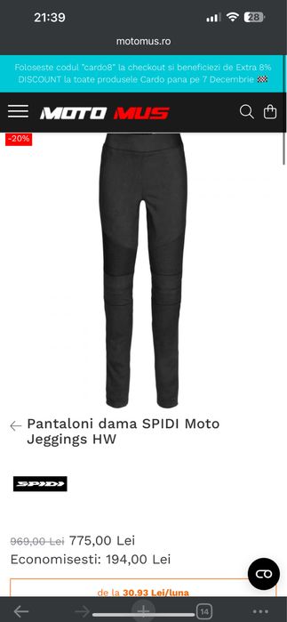 Moto Jeggings DYN Hw xl