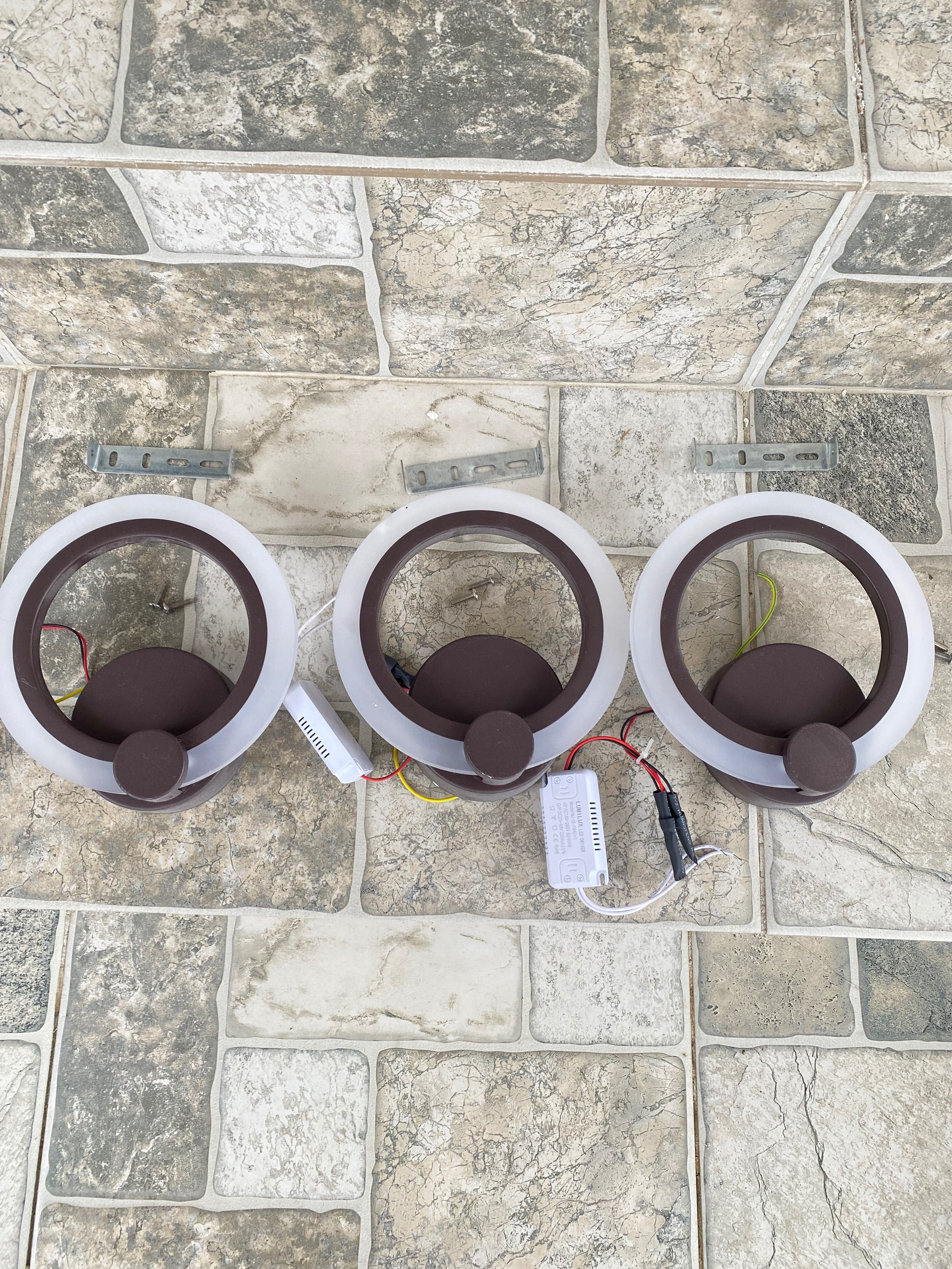 3 x Aplica LED de Perete cu lumina alb rece