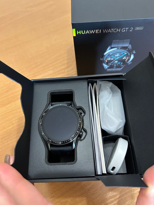 Huawei Watch GT2, 46 mm, Silicone strap, Matte Black