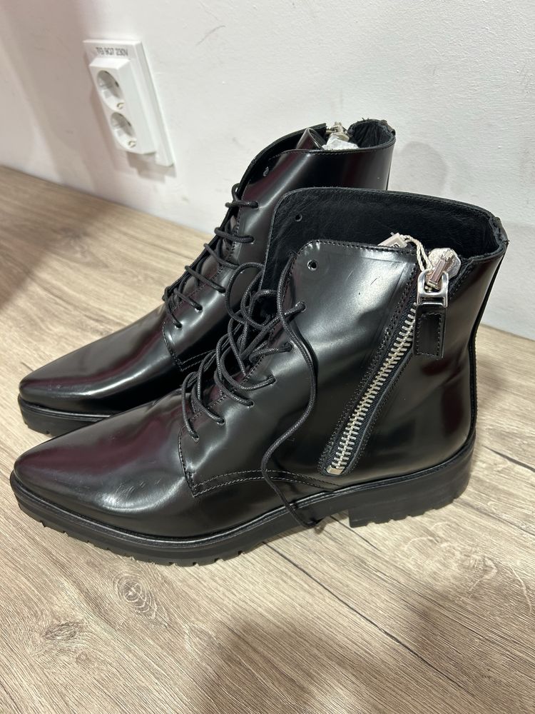 Ghete de piele interior exterior, Uterque by Massimo Dutti
