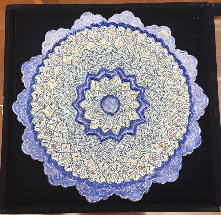 Декоративная тарелка Minakari (медь и эмаль, ручная работа)