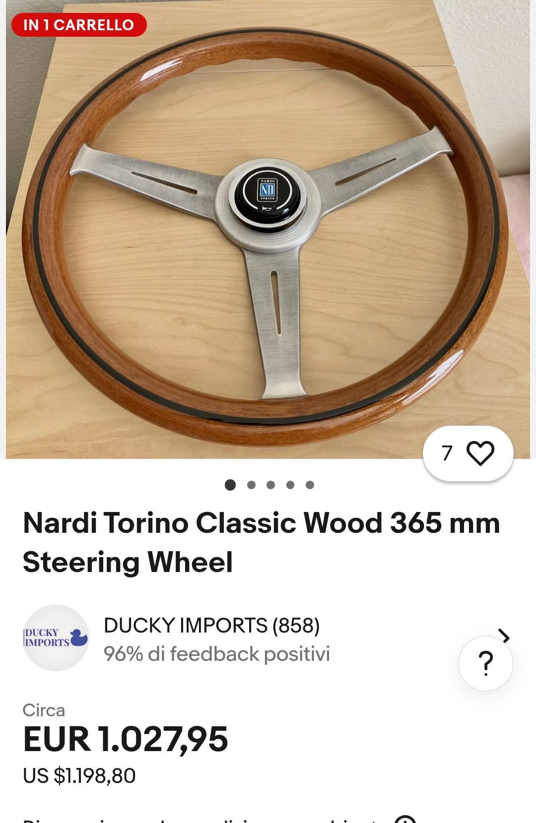Дърве волан Nardi Torino оригинален