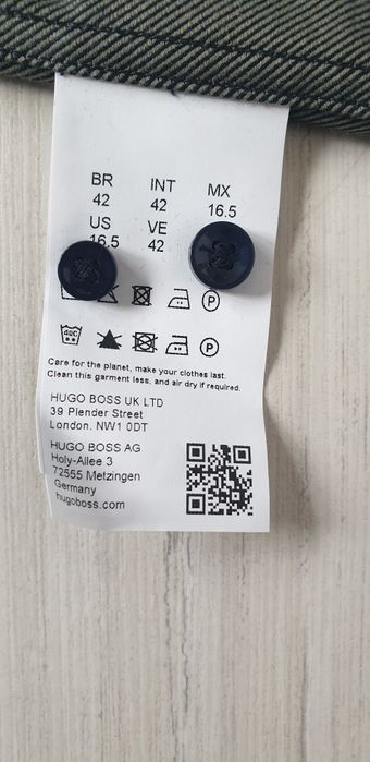 Hugo Boss Slim Fit  - 42 /16 /1/2 L НОВО! ОРИГИНАЛ! Мъжка Риза!