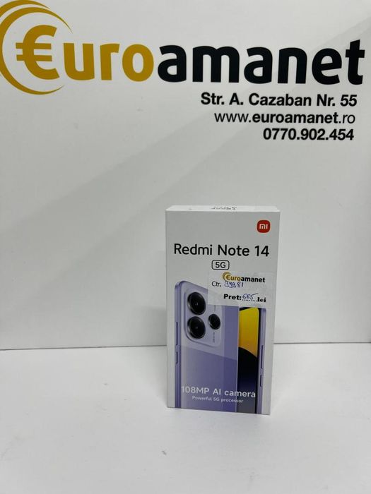 Telefon mobil Xiaomi Redmi Note 14, 8GB RAM, 256GB, Sigilat -I-