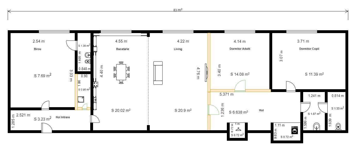 Apartament 4 camere de vanzare in Centru, Mihai Viteazu