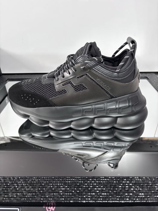 Adidasi Versace Chain Reaction Piele Naturala Full Box