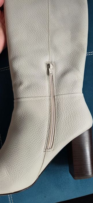 Cizme piele ivoire, masura 41