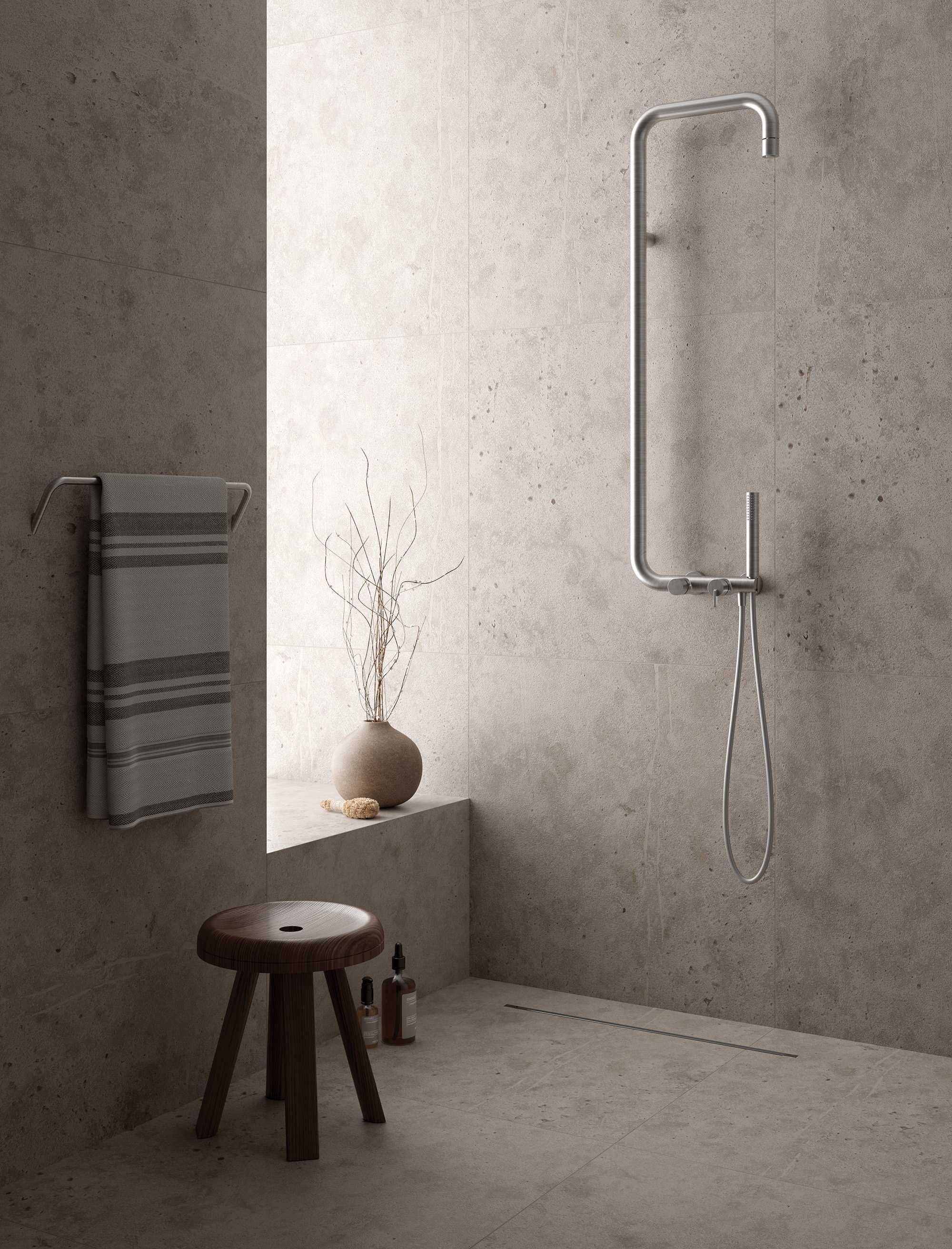 Инокс душ колона тип Дъжд Silia Brushed Steel NQS_F4XM