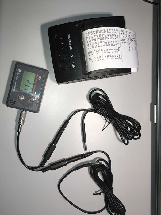 Termodiagrama  - inregistrator cu 2 senzori temperatura si imprimanta