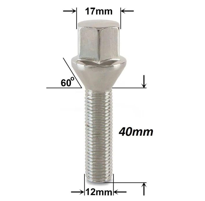 Болт за джанти тип конус 12мм x 1.50мм