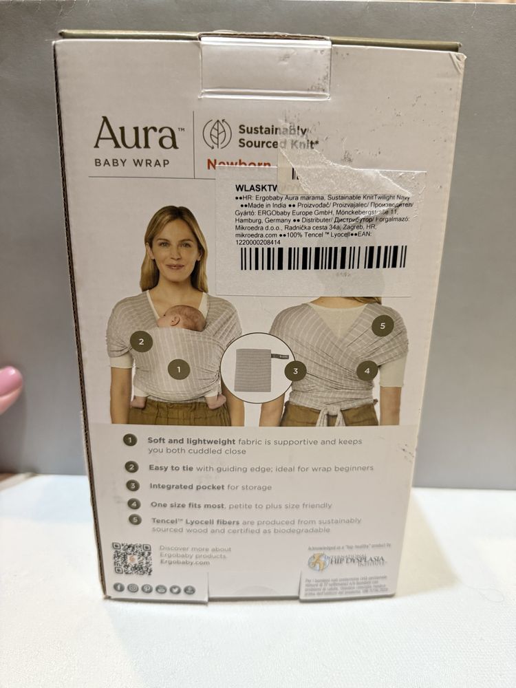 Слинг Ergobaby Aura - Knit - тъмно син