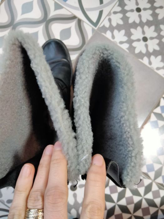 Cizme cu blana nr 35 piele naturala Barbara Bui