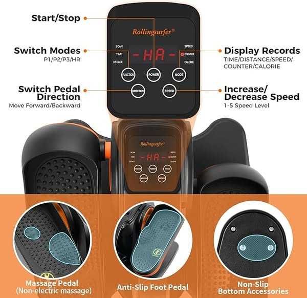 Aparat exercitii/eliptic Rollingsurfer pentru sub birou
