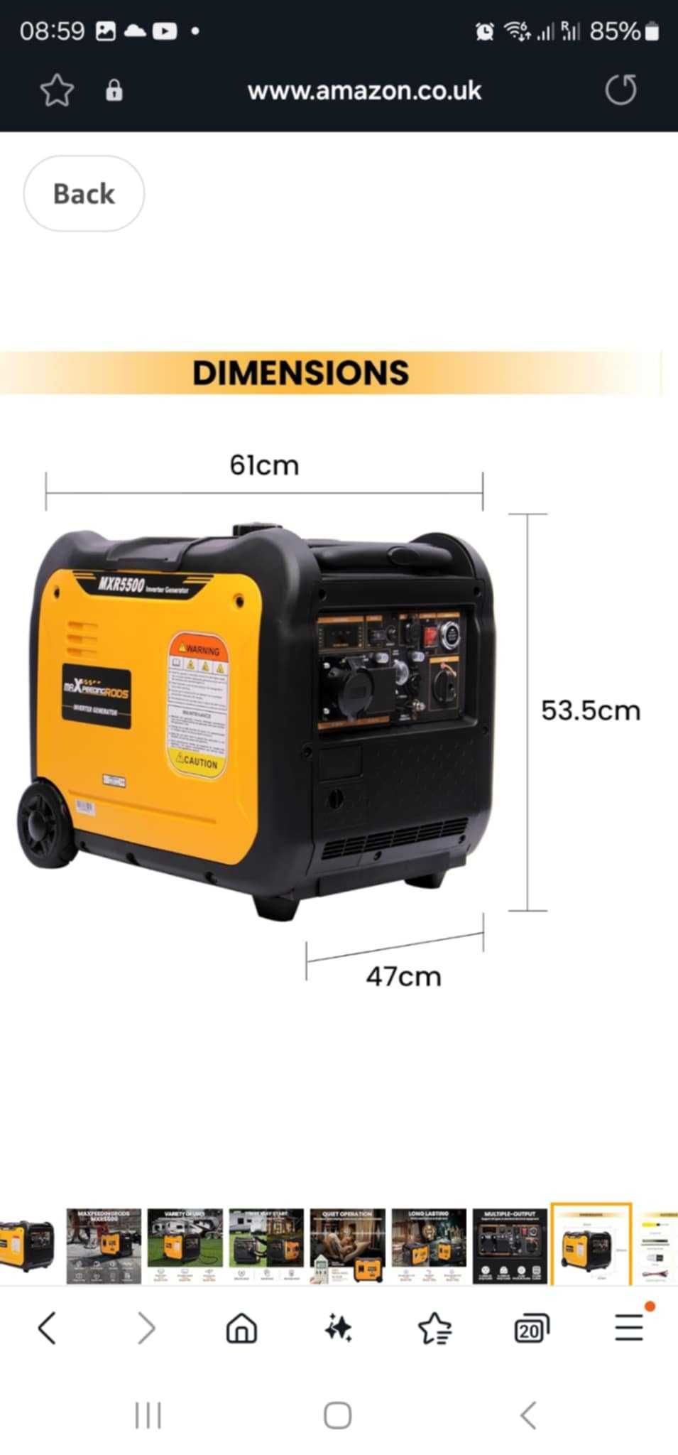 Генератор maXpeedingrods 5500W Бензинов , Инверторен