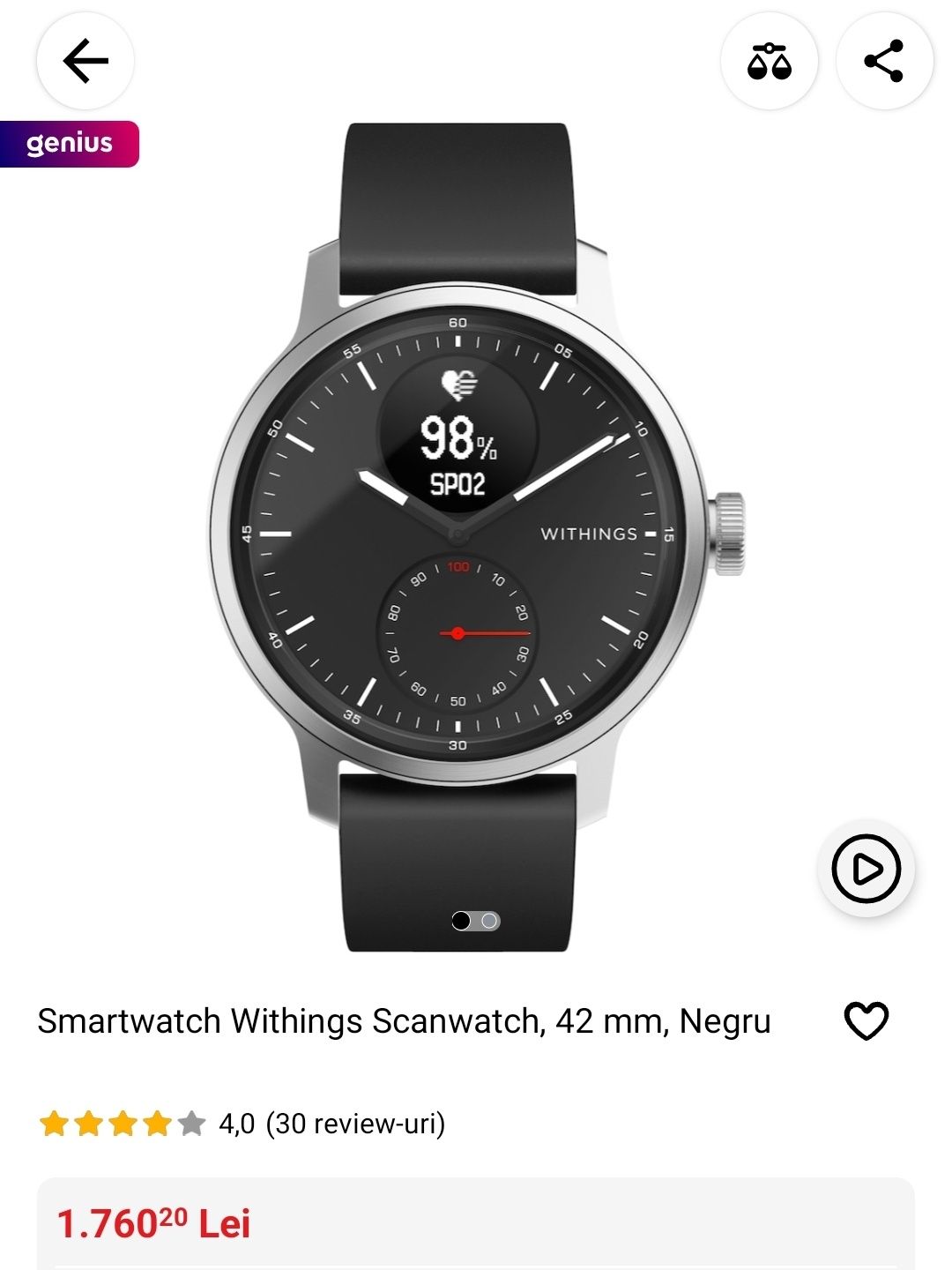 Ceas Withings Scanwatch 42mm