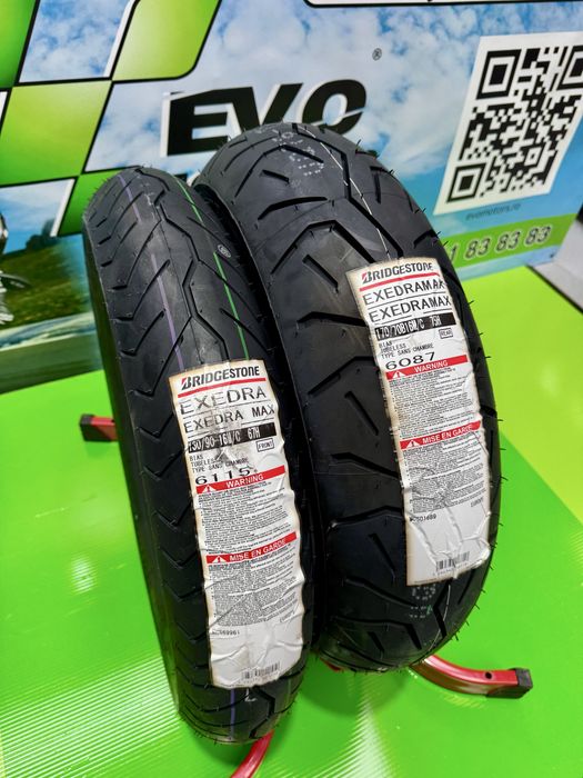 Set Anvelope Moto 130 90 17 si 170 70 16 Bridgestone Exedra Max 2024
