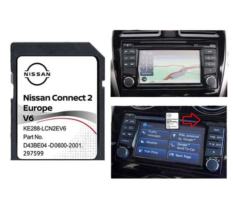 Card navigatie Nissan Connect 2 Europa Micra Note Juke Leaf e-NV200