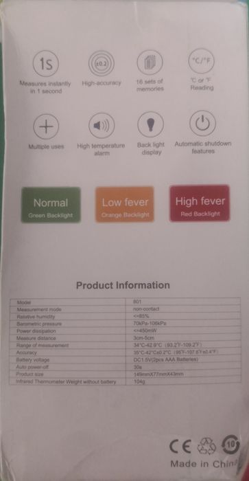 Termometru digital cu lazer, sí cu bluetooth, Nou!