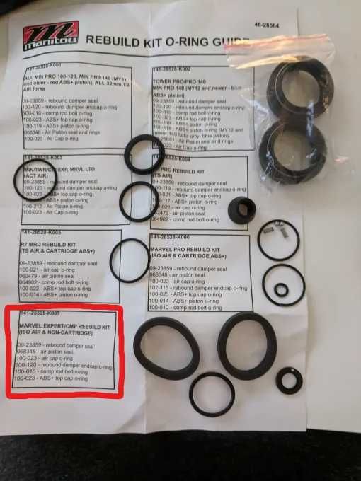 Manitou rebuild kit