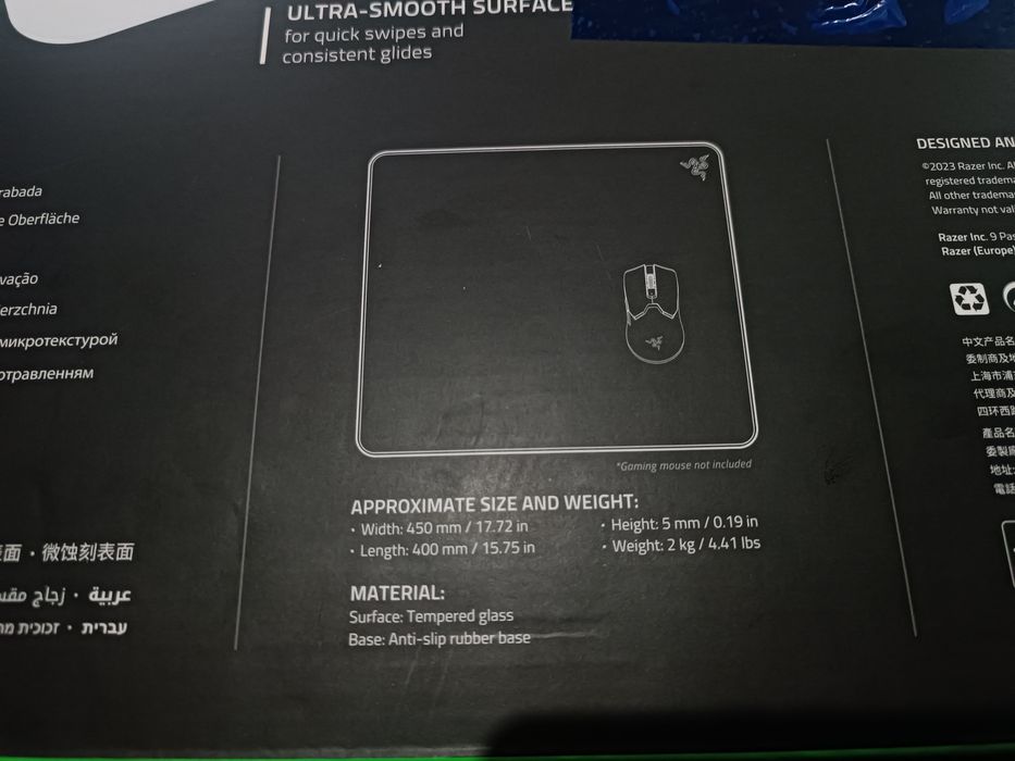 Razer Atlas glass mousepad (razer shisha mousepad)