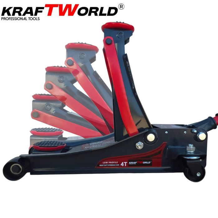 Хидравличен Крик XL тип Крокодил KraftWorld 4T – Нископрофилен, 83–465