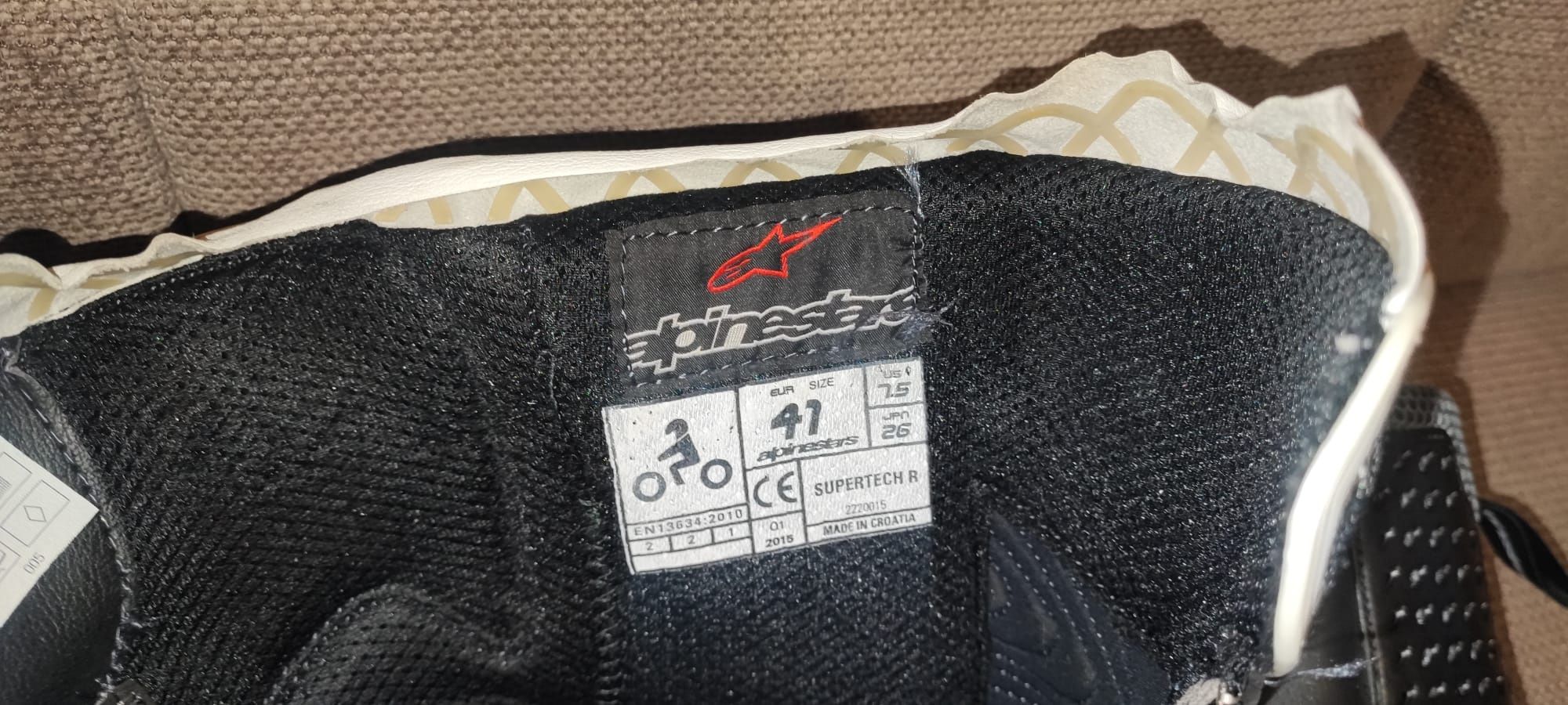 Vand cizme moto Alpinestars Supertech 41/42