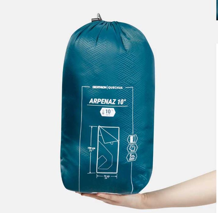 Sac de dormit ARPENAZ 10° Turcoaz – QUECHUA – Nou