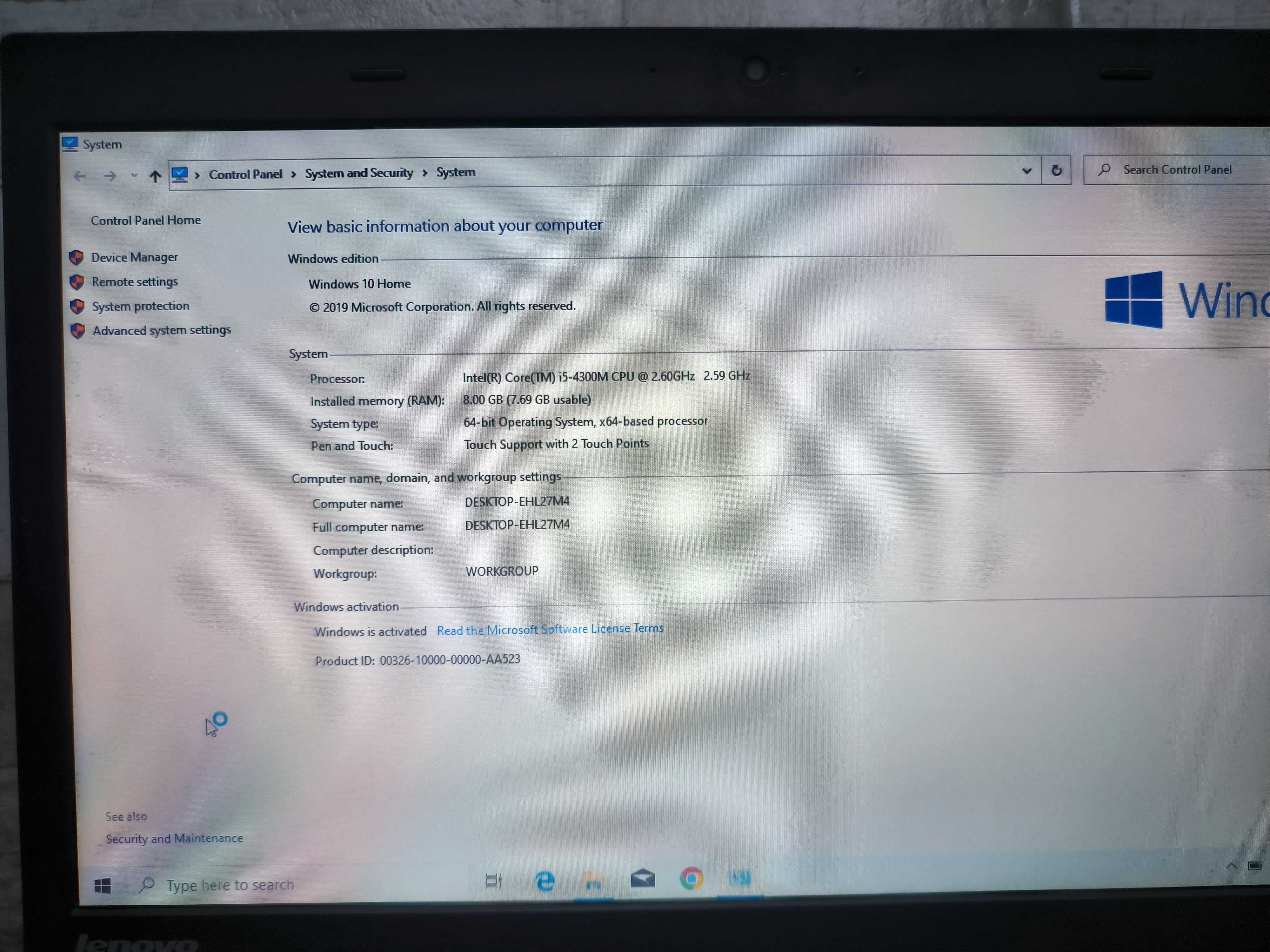 Лаптоп Lenovo ThinkPad T440p i5-4300U/8GB RAM/128GB SSD+500HDD/Win10