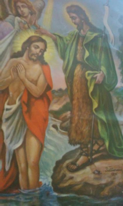 Icoană  cu ,, Botezul lui Isus " - 1890