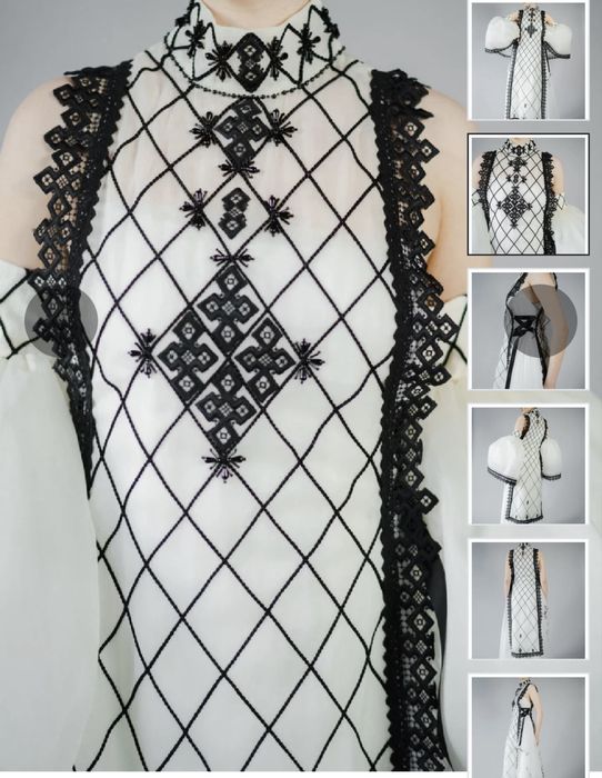 Guler ZESTAL, detasabil, din organza