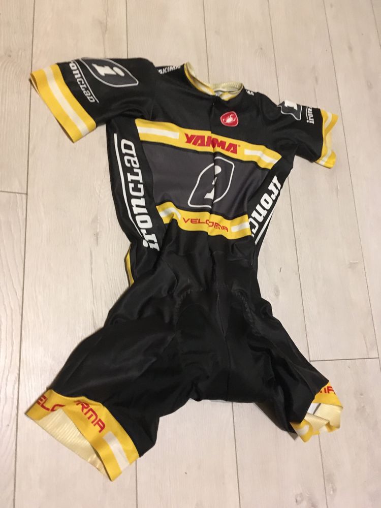 Costum skinsuit ciclism combinezon wanty team issue 2015 - xs