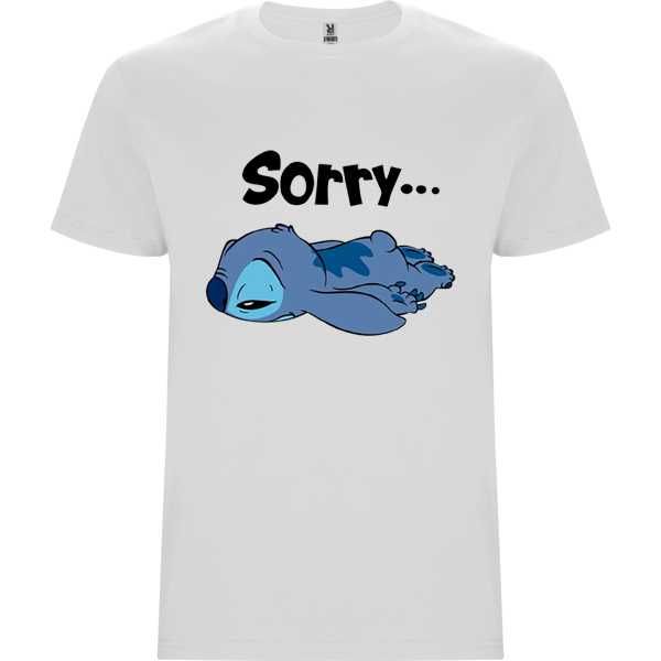 Нова детска тениска със Стич - Sorry (Stitch) в бял или розов цвят