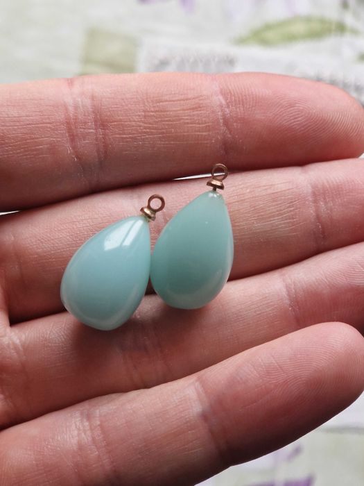 Pereche de pandantive cercei turcoaz – fără sistem de prindere