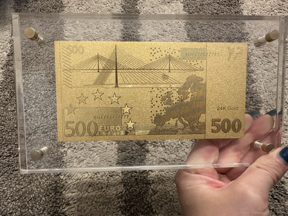 24k 500EUR Декоративна банкнота в дисплей
