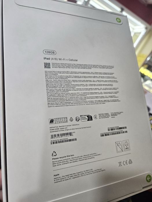 Apple iPad 2025  A16 Chip Cellular